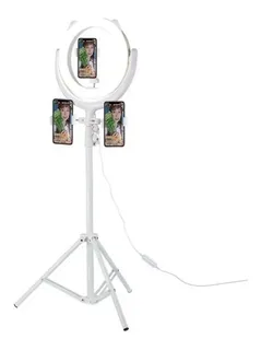 Remax Aro Luz Led Maquillaje 3 Soportes Trípode Blanco