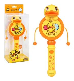 Tambor Sonajero B.duck Baby Amarillo Juguete Sonaja Niños