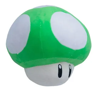 Peluche Diseño Hongo Mario Bros Ph-140 Verde Para Niños