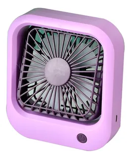 Mini Ventilador Cuadrado Mesa Escritorio Recargable
