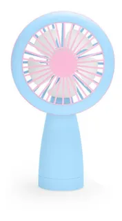 Ventilador Recargable Mano Escritorio Luz Led Usb Log-on