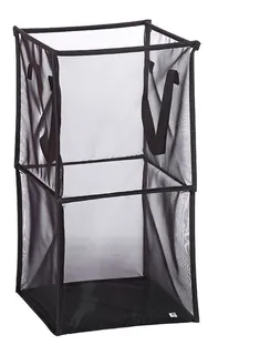 Canasta Para Ropa Lavandería Transpirable Malla Chica Negra