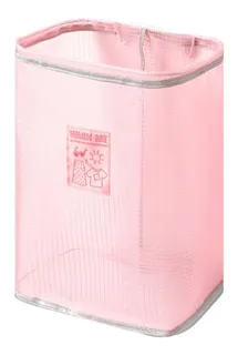 Canasta Colgante De Malla Nylon Para Ropa Sucia Rosa Hogar