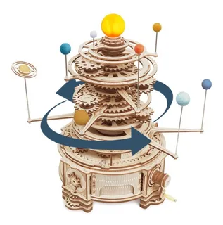 Rompecabezas Sistema Solar Giratorio Robotime Madera St001
