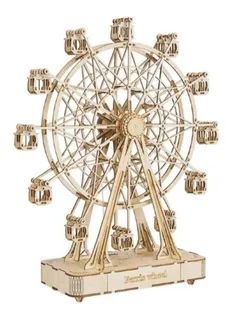 Robotime Rompecabezas 3d Caja Musical Rueda De La Fortuna