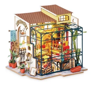 Juguete Educativo Robotime Florería De Emily Madera 3d