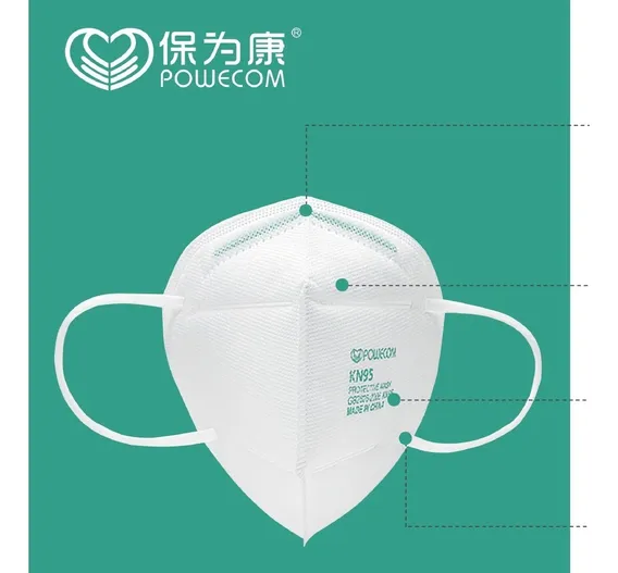 Powecom Cubrebocas 30 Piezas Kn95 Original Certificado Nyce
