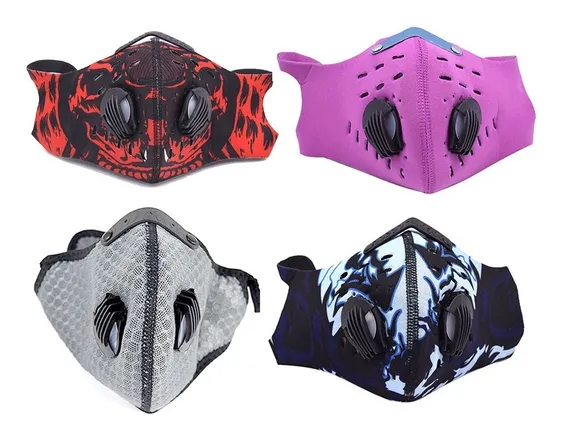 Kit Cubrebocas Reusable Deportivo Con Filtro 5 Capas 